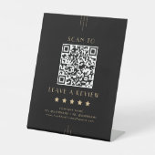 EVERLY Black Gold Business QR Code Leave A Review 台座サイン (正面)