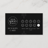 EVERLY Black Logo Business Reward 10 Punch ロイヤリティカード (正面)