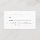 EVERLY Classic Art Deco Navy Blue Refer A Friend 紹介カード (裏面)