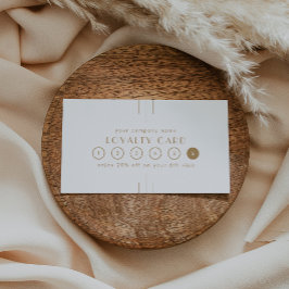 EVERLY Gold Art Deco Business Reward 6 Punch ロイヤリティカード