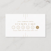 EVERLY Gold Art Deco Business Reward 6 Punch ロイヤリティカード (正面)
