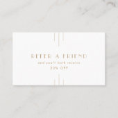 EVERLY Gold Art Deco Geometric Refer A Friend 紹介カード (正面)