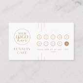 EVERLY Gold Art Deco Logo Business Reward 10 Punch ロイヤリティカード (正面)