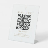 EVERLY Gold Art Deco Simple Business Scan To Pay 台座サイン (正面)