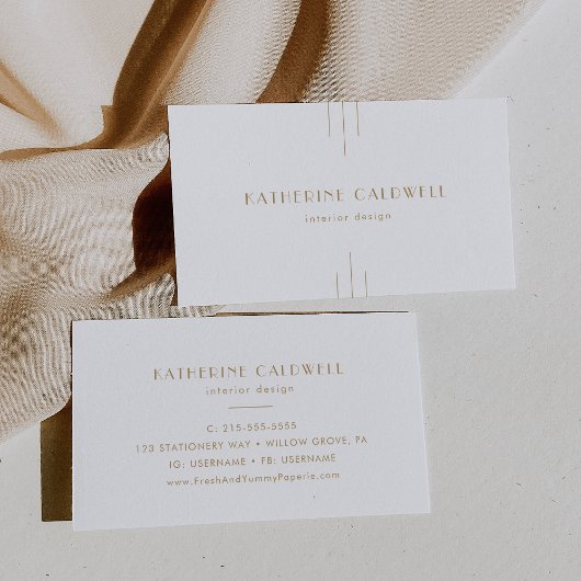 EVERLY Gold Art Deco Simple Geometric 名刺