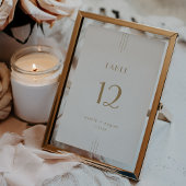EVERLY Gold Art Deco Simple Wedding Table Numbers 招待状
