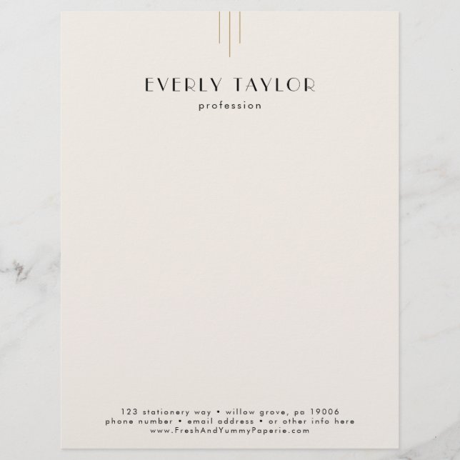 EVERLY Ivory Black Business Professional Company レターヘッド (正面)