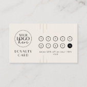 EVERLY Ivory Black Logo Business Reward 10 Punch ロイヤリティカード (正面)