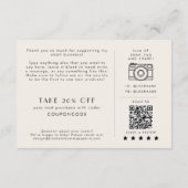 EVERLY Ivory Black Small Business Thank You Order エンクロージャーカード (裏面)