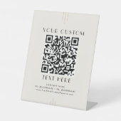 EVERLY Ivory Business or Wedding Custom QR Code 台座サイン (正面)