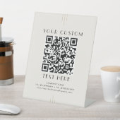 EVERLY Ivory Business or Wedding Custom QR Code 台座サイン (インサイチュ)