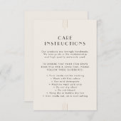 EVERLY Ivory Business Product Care Instructions エンクロージャーカード (正面/裏面)