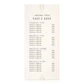 EVERLY Ivory Double Sided Business Price List ラックカード (正面)