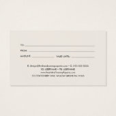 EVERLY Ivory Gold Black Business Gift Certificate (裏面)