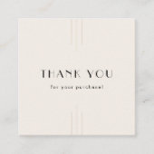 EVERLY Ivory Gold Black Business QR Code Thank You 割引カード (正面)