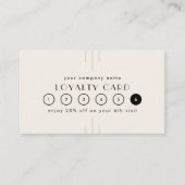 EVERLY Ivory Gold Black Business Reward 6 Punch ロイヤリティカード (正面)