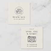 EVERLY Ivory Logo Social Media Share Thank You スクエア名刺 (正面/裏面)