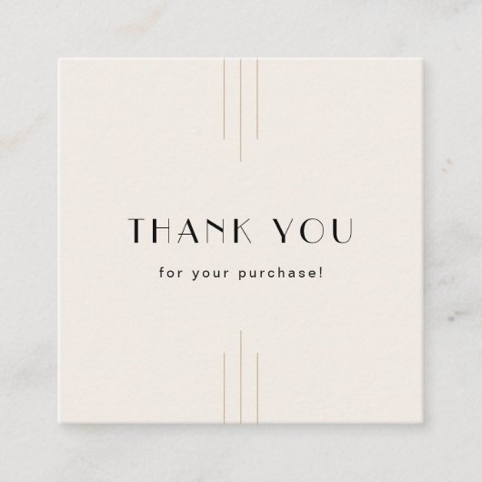 EVERLY Ivory Social Media Snap Share Thank You スクエア名刺 (正面)