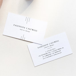 EVERLY Minimalist Art Deco White and Black 名刺