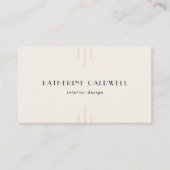 EVERLY Retro Art Deco Ivory Gold Black 名刺 (正面)