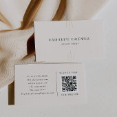 EVERLY Retro Art Deco Ivory Gold Black QR Code 名刺