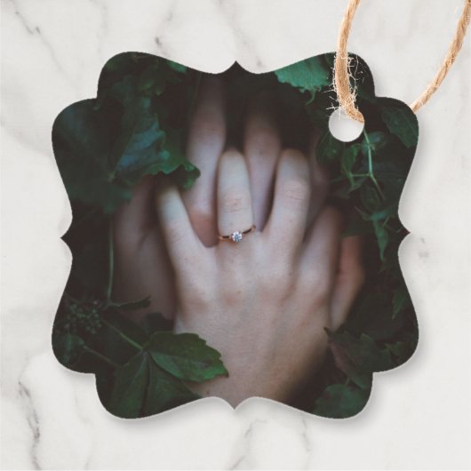 Evermore Enchanted Forest写真で日付を保存 フェイバータグ (裏面)