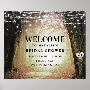 Evermore   Enchanted Forest Bridal Shower Welcome ポスター