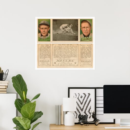 Evers Chance Baseball 1912 ポスター (ホームオフィス)