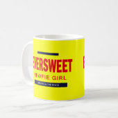 Eversweet Newfieの女の子のマグ コーヒーマグカップ (正面左)