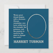 EVERY やる気を起こさせる DREAM 素晴らし Harriet Tubman (正面)
