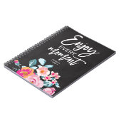 Every 楽しむ Momentメ前向きッセージフローラ ノートブック (左側)