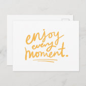 Every 楽しむ Moment - Happy Joy Hope 前向き Life ポストカード (正面/裏面)