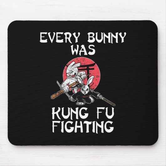 Every Bunny Was Kung Fu Fighting Easter Sunday Rab マウスパッド (正面)