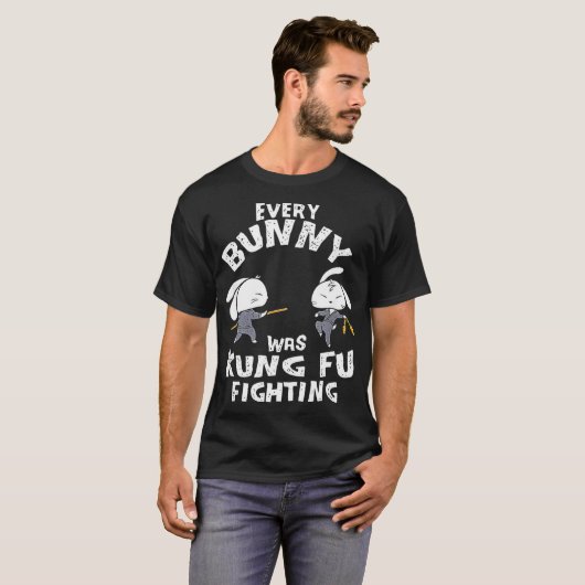 Every Bunny Was Kung Fu Fighting  Ninja Easter Tシャツ (正面フル)