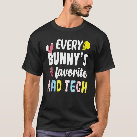Every Bunny'sお気に入りの素晴らしいテック復活祭X線Wo Tシャツ (正面)
