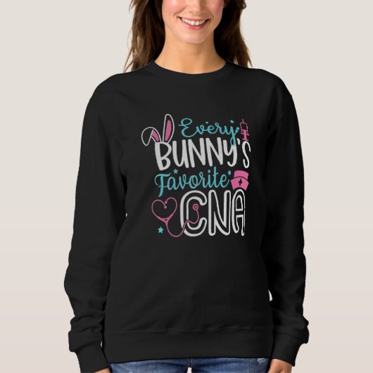 Every Bunny'S Faviriite CNA Bunnyナースおもしろい卵E スウェットシャツ (正面)