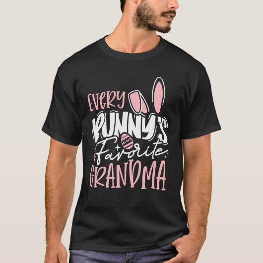 Every Bunny's Favorite Grandma Family Bunny Easter Tシャツ (正面)