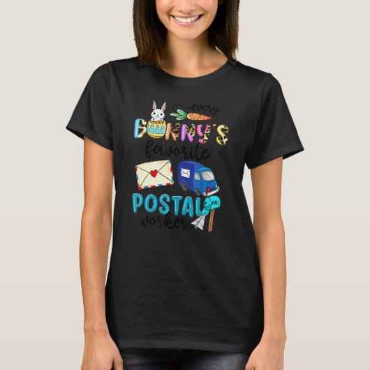 Every Bunnyu2019s郵便労働者お気に入りのウサギCa Tシャツ (正面)