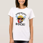 Every Buzzy Rock おもしろい Music Bee Pun Tシャツ (正面)