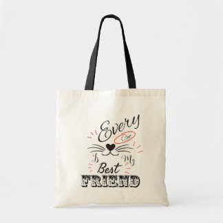Every Cat Is My Best Friend – Cute Minimal Cat Lov トートバッグ