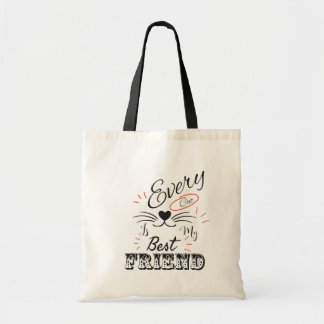 Every Cat Is My Best Friend – Cute Minimal Cat Lov トートバッグ