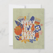 Every Dayは新しいスタート ノートカード (正面)