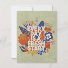 Every Dayは新しいスタート ノートカード