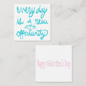 Every Dayは新しいOpportunity Valentine Noteカード ノートカード (正面/裏面)