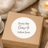Every Day Choose to Follow Jesus Sticker ラウンドシール