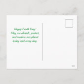 Every Day Earth Day Floral Globe With Hands シーズンポストカード (裏面)