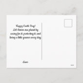 Every Day Earth Day Floral Wreath Earth シーズンポストカード (裏面)