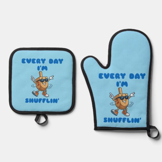 Every Day I'm Shufflin Pot Holder Set 鍋つかみ&鍋敷きセット (正面)
