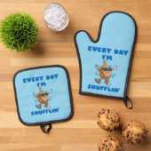 Every Day I'm Shufflin Pot Holder Set 鍋つかみ&鍋敷きセット (トップダウン)