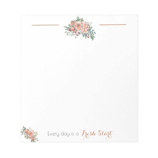 Every Day is a Fresh Start Positivity引用文 ノートパッド (正面)